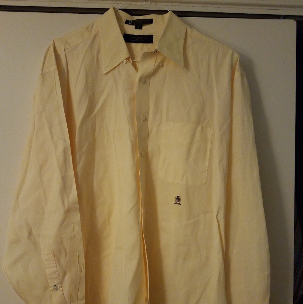 Tommy Hilfiger-yellow button down dress shirt [17]